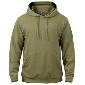 MANSDOUR Men’s Hoodie Casual Long Sleeve Waffle Knit Drawstring Hoodies Pullover Sweatshirts With Pocket