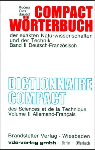 Dictionnaire compact des sciences et de la technique Allemand-Français