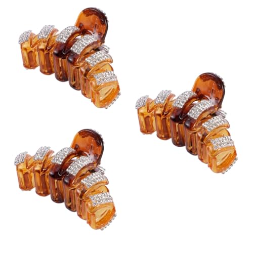 Pince à cheveux acrylique grand modèle MAGICLULU - Lot de 3 accessoires de coiffure