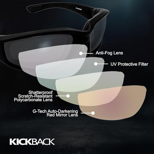 Global Vision Kickback Photochromic Motorcycle Riding Glasses