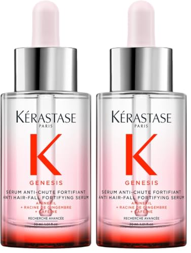 Image of Kerastase Genesis Anti-Hair Fall Serum Mini 30ml | Hair Serum for Hair Fall Control | Strengthens Hair | Infused with Aminexil 1.5%, Ginger Root & Caffeine (Pack of 2)