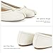 POYOIOR White Tabi Shoes Women Split Toe Wide Width Ballet Flats Comfort Casual Work Shoes for Women Office 2025 Spring Size 7.5