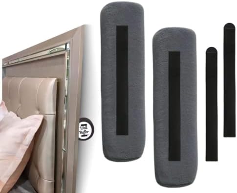 Headboard Stoppers for Wall - Soft Bed Stabilizer against Wall with NO Screws or Holes - Simple Wall Protector Anti Shake Headboard Fix - Noise Free Bed Frame Furniture Bumper - 2 Pack USA Wall Buffer