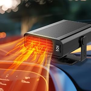 Calentador de coche, calentadores portátiles de automóvil para vehículo, desempañador de descongelación de calentamiento rápido de 200 W, calentador de automóvil de 12 V que se conecta al encendedor