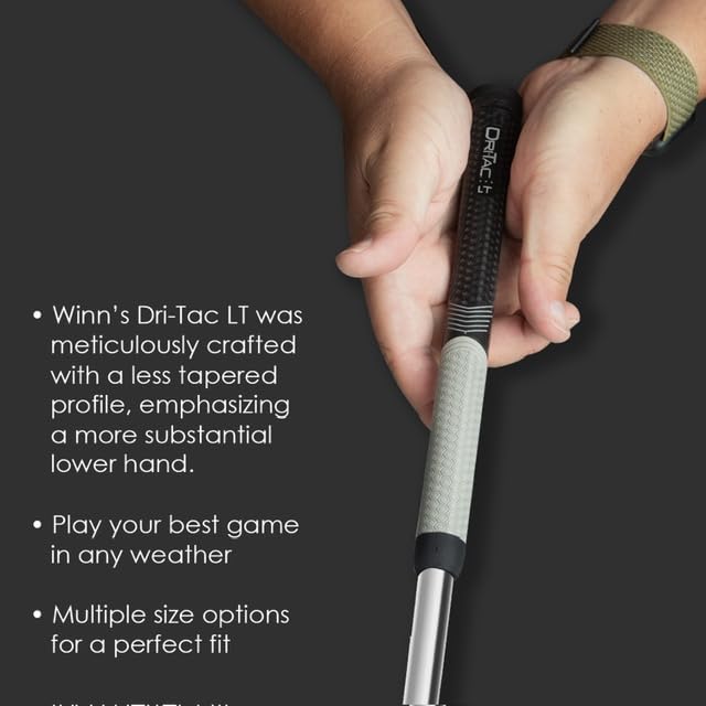 Winn Dri-Tac LT Standard Golf Grip – Lightweight & Tacky