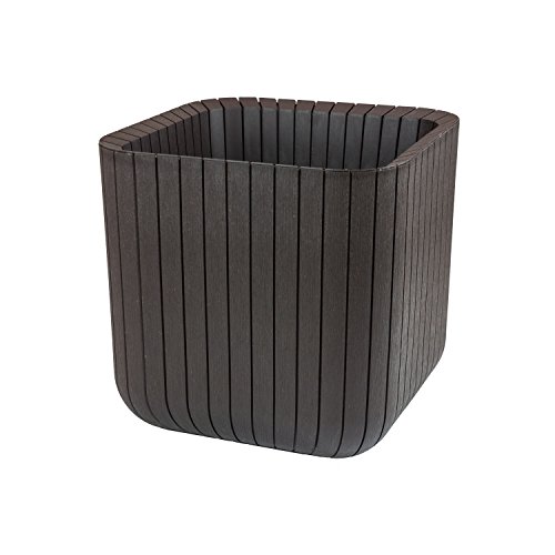Pot de fleur noir résistant KETER Chalet et Jardin taille S