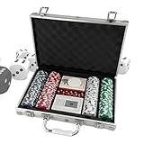 Xijobido Poker Sets Mit Koffer - Ohne Nennwert Party-Utensilien | Brettspiel Pokerchips - Für Spieler Frauen Männer Sammler Eventplaner Zuhause Reisen Familienabend Familienfeiern