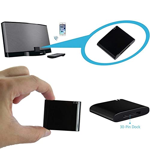 Image of Etzin 30 Pin Bluetooth Adapter 4.1 A2DP Audio Music Receiver Compatible with Bose Sounddock and 30Pin iPhone iPod Dock Speaker-EPL-830WA.