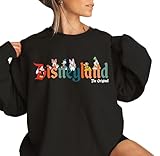 Mickey and Friends Sweatshirt for Women & Men (Large, Black)