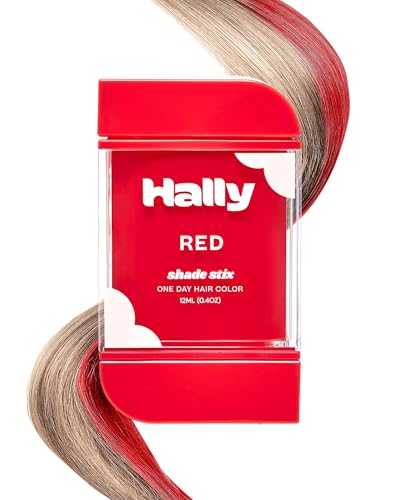 Temporary Hair Color's Chalk Hally Hair Temporary Hair Color, Shade Stix (Red) - Halloween Hair Makeup Accessories for Kids,...