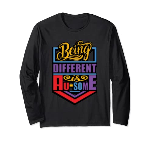 Being Different Is Au-some – Unique Motivational Autism Gift Manga Larga
