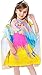 Asciugamano Poncho da Bambino per Spiaggia, Bagno con Asciugamano con Cappuccio, Accappatoio Nuoto Cartone Animato Spiaggia Asciugamano Incappucciato per Ragazze Ragazzi Bambini