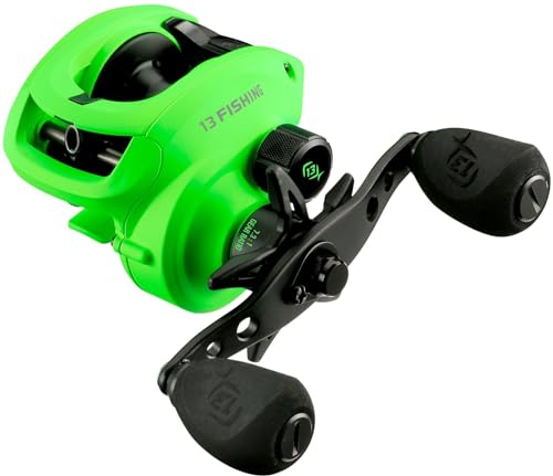 13 FISHING Inception Sport Z 7:3:1 Gear Ratio Left Hand Freshwater Casting Fishing Reel, Baitcasting Reels
