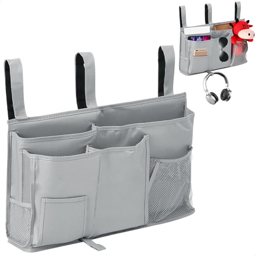gexuamz Poche Rangement Lit, Panier Suspendu Rangement 8 Poches, Tablette Lit Mezzanine en Toile,...
