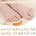 YVOETN 12PCS Gold Plated Toe Rings for Women Adjustable Open Toe Rings Set Foot Ring Set Party and Everyday Wear Summer Beach Foot Jewelry