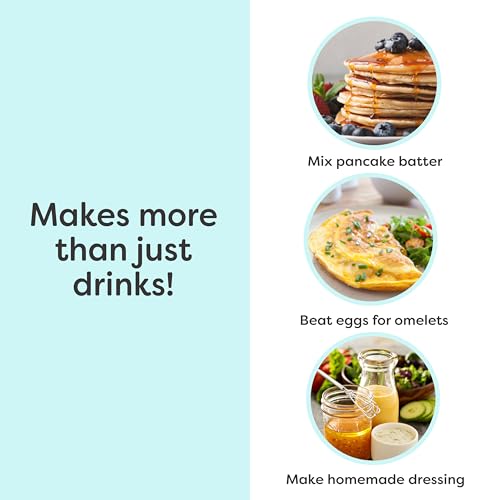 Nostalgia Two-Speed Electric Milkshake Maker and Drink Mixer, Includes 16-Ounce Stainless Steel Mixing Cup and Rod, Aqua - image 4