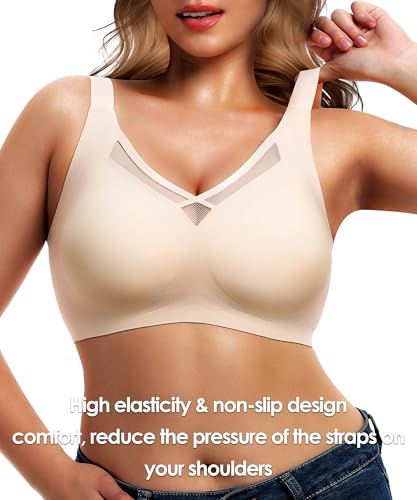 Support Seamless Bras for Women(34B-42DD) Smooth Wireless Bras No Underwire Comfort Bralettes with Bra Extender4