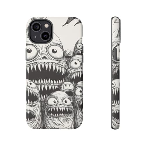 Coque rigide iPhone 14 Plus Slimy Monster Heads mate : finie la peur des rayures sur votre mobile