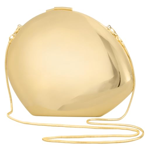 Pochette de soirée en métal compacte avec chaîne pour ne plus perdre vos clés