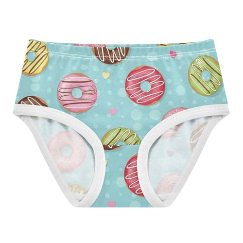 Colorful Delicous Donuts Blue Panties for Girl Girls Underwear Toddlers Cotton Fun Print Undies Kids Briefs 2t