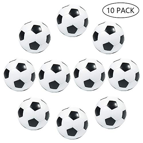 Preisvergleich Produktbild MOOKLIN ROAM 10 Stück 32mm Tischfußball Kickerbälle Kunststoff Tischbälle Tischfußball Kugeln Mini Ball Schwarz und Weiß für Erwachsene geburtstagspartybevorzugungen, Partytaschenfüller