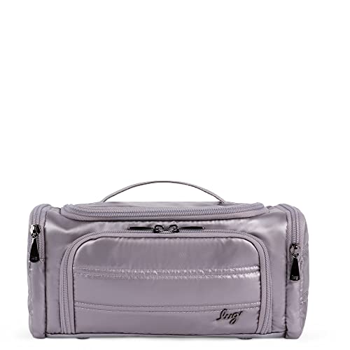Lug Trolley Medium Cosmetic Case, METALLIC PEARL