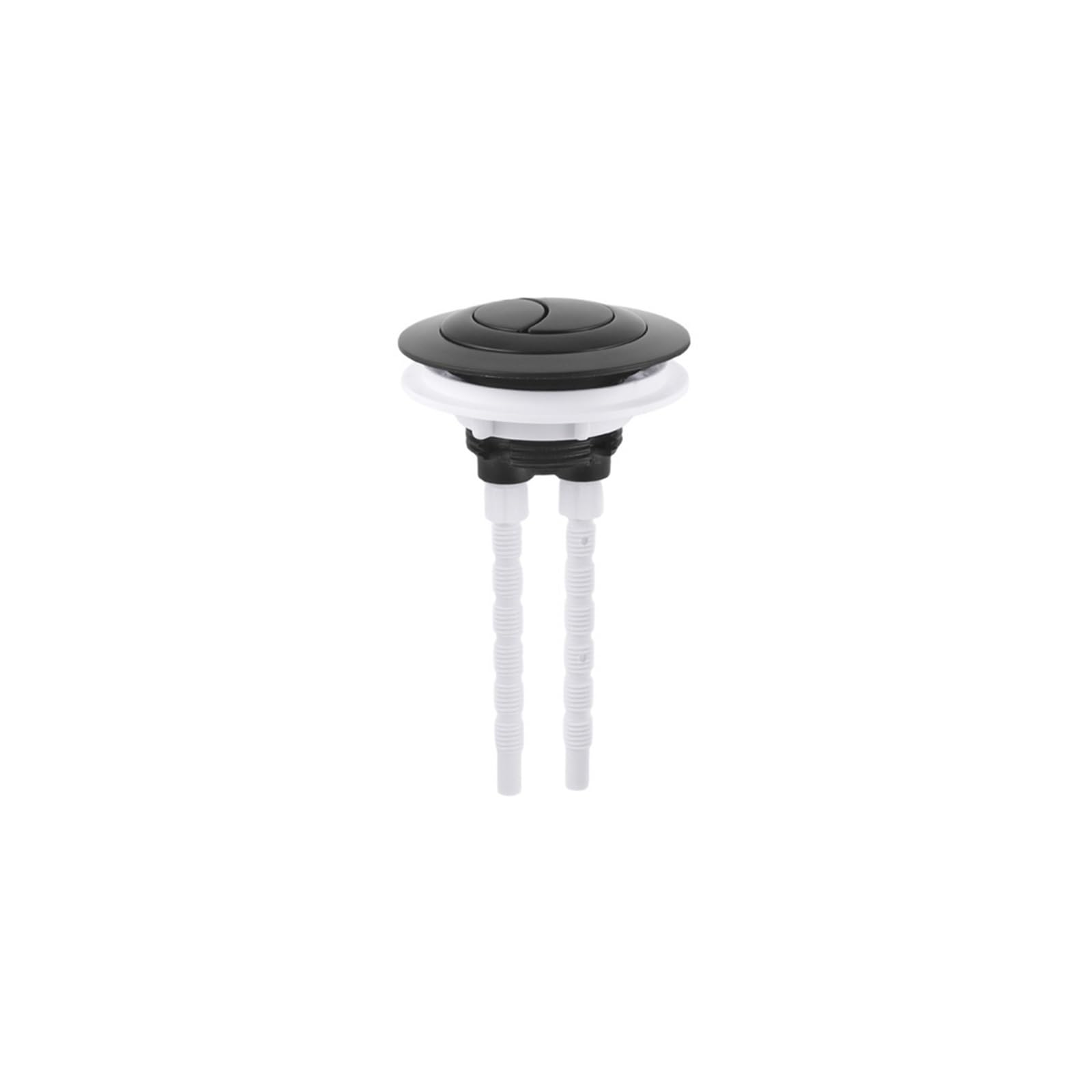 Toilet Push Button Flush Replacement, Toilet Flusher Replacement 2 pcs Dual Flush Cistern Button for 38/48/58mm Tank Multicolor(Black)