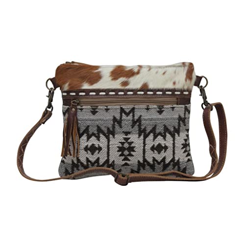 Myra Bag Western Leather Crossbody Bag for Women - Upcycled Canvas Shoulder Bag Re-Nao