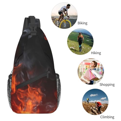 Bolso tipo bandolera deportivo negro para hombre y mujer miniatura 6