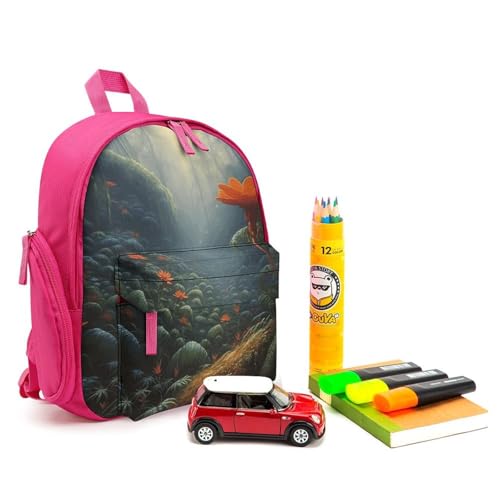 An Orange Blossom Backpack Small Book Bag with Side Pocket, Lightweight Durable Backpack, Travel Rucksack, Pink-style3