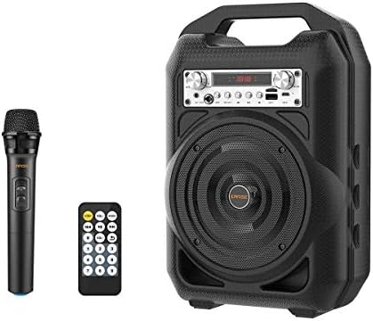 Portable Bluetooth PA System with Wireless Microphone | with FM Radio and Remote Control | Perfect for Party | EARISE T35