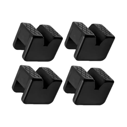 ANFTDCO 4PCS Car Jack Stand Pad, Rubber Anti-Slip Floor Jack Support Adapter with Grooved Design, Vehicle Slotted Pinch Weld Side Frame Rail Protector, Universal Automotive Accessories