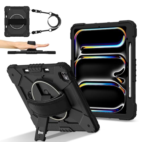 Coque iPad Pro 13 M5 2025 avec bandoulière pour travailler partout