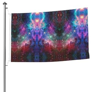 Xlewsieu Black-48 Galaxie-Flagge 15,7 x 2,4 m