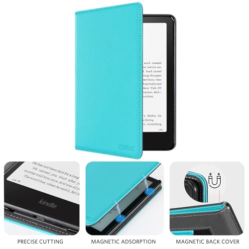 Image of CoBak Case with Stand for Ebook Readers - Durable PU Leather Cover with Auto Sleep Wake, Card Slot, Hand Strap Feature Kindle Paperwhite case