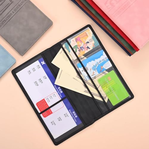 Civilizek Custom Car Registration and Insurance Card Holder, Civilizek Card Holder, Magnetic Vehicle Registration Organizer with Dual Slots, Fits Driver's License & Auto Paperwork (Brown)2