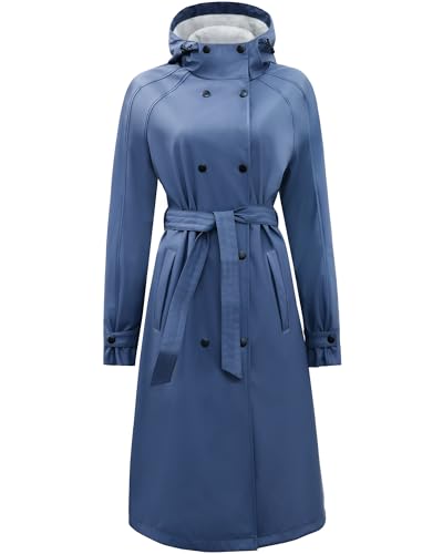 Veste de pluie imperméable doublée pour femme restez au sec avec élégance en taille 46