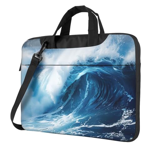 Funda para portátil Big Ocean Wave con impresión HD para oficina y viajes