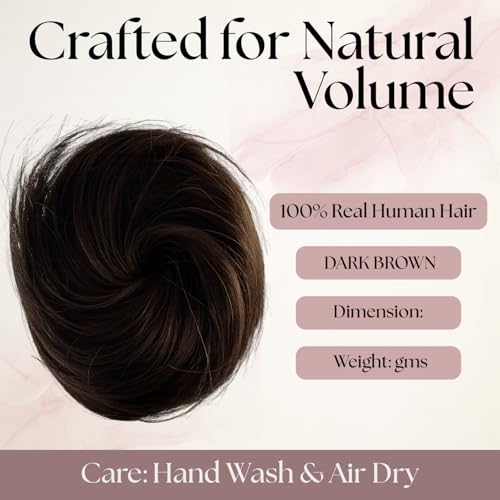 Image of Hair Bun for Women-100% Natural Real Human Hair Extension | Clutcher Hair bun for Women and Hairs Volumizer Easy-To-Wear Hair's Clutcher for Women-Trendy Look (Black)