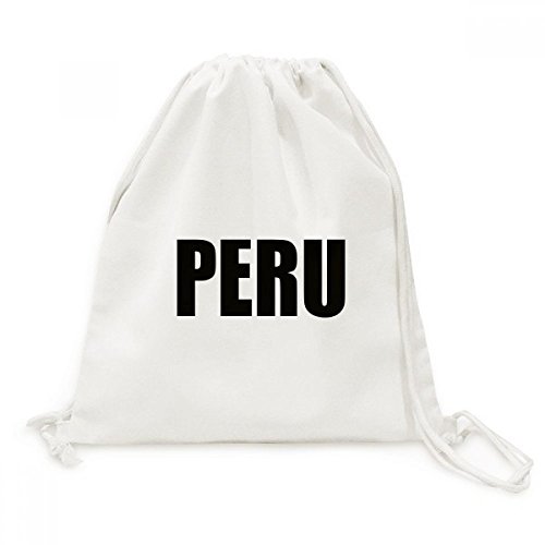 Sac à dos cordon Pérou en toile noire pour s'encombrer moins en voyage