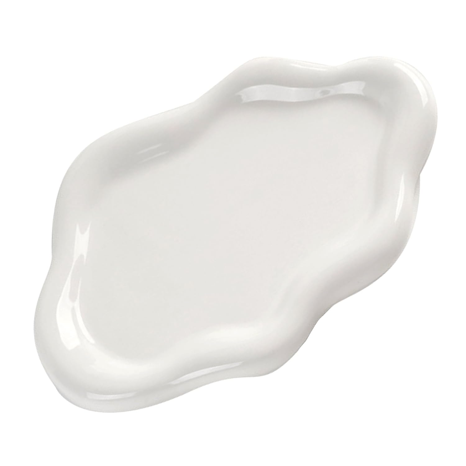 Plateau à Bijoux en Céramique, Plateau à Bijoux Nuage à Clés, Fête des Mères, Noël, Thanksgiving, Cadeau D'anniversaire pour Femmes (Blanc)