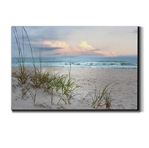 WEXFORD HOME Landscape Wall Art Gallery Wrapped Canvas Ocean Beach Animal Picture Modern Artwork Decoration for Living Room Kitchen Bathroom Office, Ready to Hang, beach driftwood, 12x18
