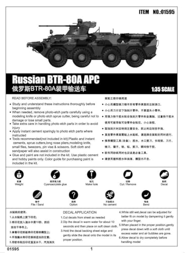 BTR-80A Porte-Personnel blindé maquette à monter Trumpeter 1:35 diorama - 3