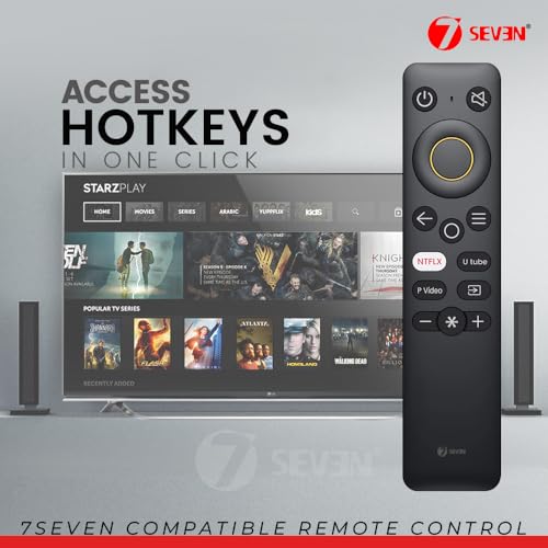 Image of 7SEVEN Compatible with Realme Tv Remote Suitable for Smart Android LED OLED QLED Television Non Voice Command with Streaming Apps Hotkeys - Not Recommended for FireTv Stick Devices