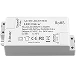 12V LED Driver 2A 24W LED Transformer, Low Voltage Led Driver Adapter,240V AC to 12v DC Constant Voltage Driver for led Strip, Display, Cabinet Lights, Bulbs and Ring Doorbell (24W)