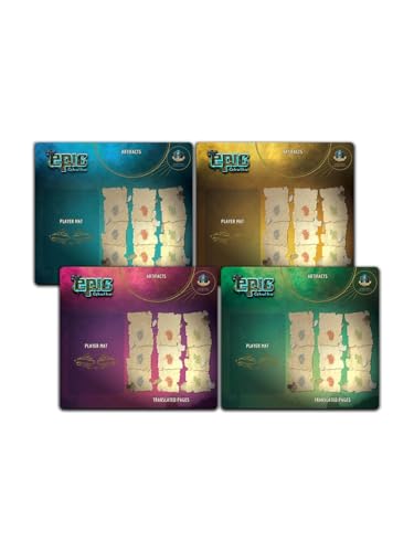 Gamelyn Jeux | Tiny Epic Cthulhu – Lot de 4 tapis de joueur | Accessoire de jeu de société