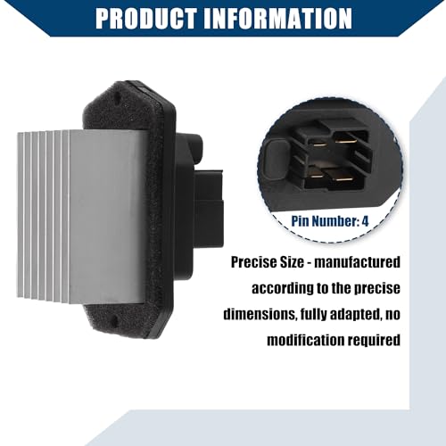 Image of No.L20661B15A HVAC Blower Motor Resistor for Mazda CX-9 2007-2015 for INFINITI Q70L 2015-2019 / Inner /Durable /Metal / 1 Pcs /Silver Tone