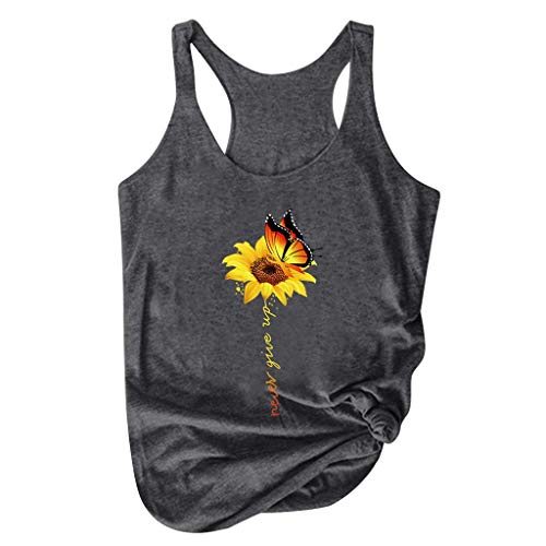 Eduavar Tunic Tops for Leggings for Women Women Oversize Scoop Neck Tank Tops Causal Sleeveless Knit Shirts Tunic Camis Loose Fashion Summer Sweater Vest Blouses