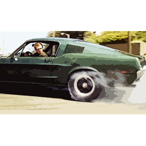 Bullitt Pop Art Style Oil Painting 40x28 Hand Painted piece of art Cover
