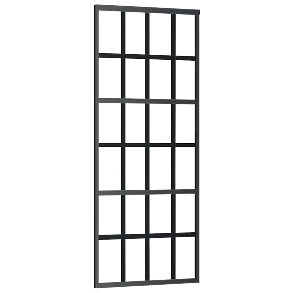 Porta scorrevole con guarnizione, porta in vetro ESG, 76 x 205 cm